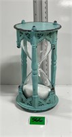 Vtg Teal Cast Iron Sand Timer