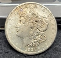 1921-S Morgan Silver Dollar AU