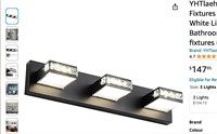 YHTlaeh LED Bathroom Vanity Light Fixtures Black