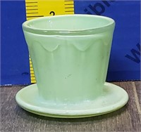 Small Vintage Jadeite Planter