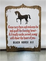 BLACK HORSE ALE CARDBOARD SIGN