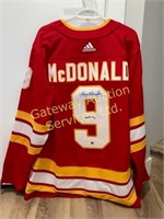 Lanny McDonald Autograped Calgary Flames Jersey