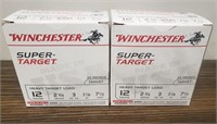 2 Boxes-- Winchester 12 Gauge Super Target