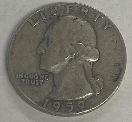 1959 Silver Quarter Real silver