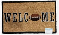 Welcome Football Natural Coir 18 in. x 30 in.