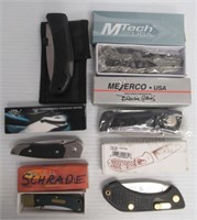 (6) Assorted pocket knives with boxes including
