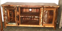Distressed Wooden Rustic Media Stand