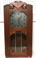 Vedette Wall Clock in Carved Wood Case