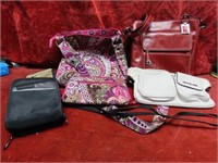 Michael Kors fanny pack, assorted purses.