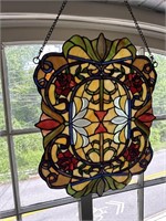 Rose design stained glass