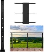 Muzata 36 Black Steel Railing Post