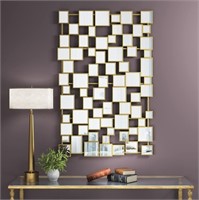 Modern Large Accent Mirror - Gold  45×30