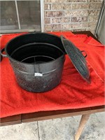 Large enamel canning pot