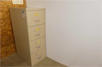 4 Drawer Metal Filing Cabinet W/ Key
