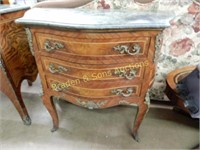 ORNATE MARBLE TOP ENTRY TABLE