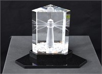Steuben Glass BEACON OF LIGHT Lighthouse Sculpture