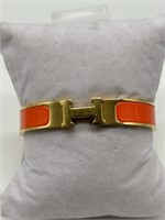 Hermes "H" Clic Clac Classic Orange Bracelet