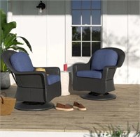 Beom Modern Outdoor Wicker Swivel Patio Chairs