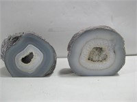 Two 7" Sliced Geodes