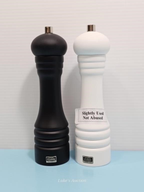 SALT & PEPPER MILLS - SLIGHTLY USED - 8.75" TALL