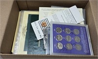 Various Commercially Produced Sets of Coins w/2