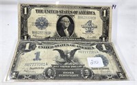 1899, 1923 Dollar Silver Certs. VG