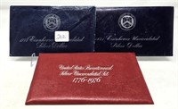 1971, ’74 Blue Ikes; 3 Piece Bicentennial Mint