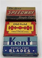 3 Vintage Razor Blade -Few Blades in each box