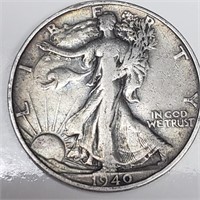 1940-S Walking Liberty Half Dollar - VF