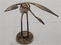 Solid Brass Flamingo Sculpture