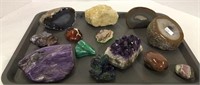 Terrific tray lot of assorted mineral rocks and