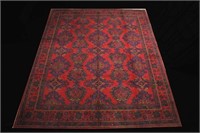 HAND KNOTTED EARLY AMERICAN DONEGAL STYLE RUG