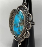 Sterling Silver Navajo Turquoise ring size 5.5