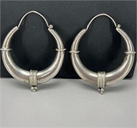 Vintage Sterling Silver hoop earrings