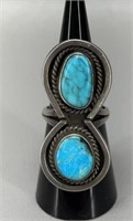Signed Sterling Silver Turquoise ring size 7