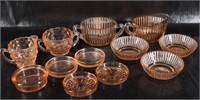 Group Of Pink Depression Glass Table Articles