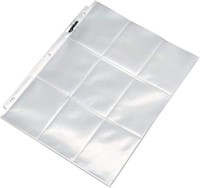 9 Sleeve Card Protectors Binder Sheet-100Pack