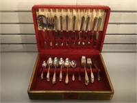 Plated silver Holmes & Edwards cutlery set in box