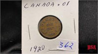1920 Canadian penny
