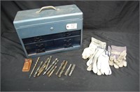 Upright Toolbox & Drill Bits Toolbox 19" x 13" x 9