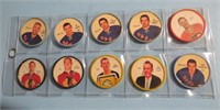 1961-62 Hockey Coins Lot 10 Mixed NHL Teams