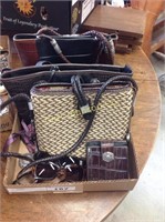 BOX W/ BRIGHTON PURSES & ACCESSORIES