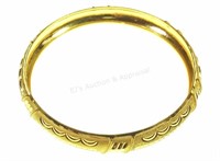 22k Yellow Gold Bangle Bracelet