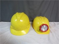 Father/Son Set of Yellow Hard Helmets Kids One Has