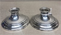 Gotham sterling silver candleholders