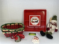 Christmas decor and serving tray