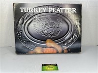 Towle Crystal Turkey Platter