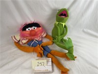 1976 Kermit plush / 1978 Animal Muppet