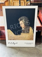Mozart museum Salzburk poster on board