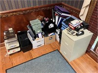 LARGE LOT OF OFFICE SUPPLIES & DESK MAT  LARGE LOT